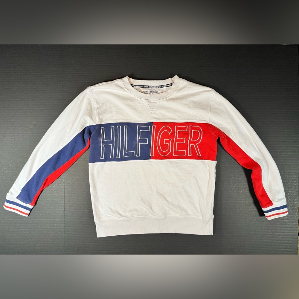 Tommy Hilfiger‎ Men's Red, Blue, and White Sweater